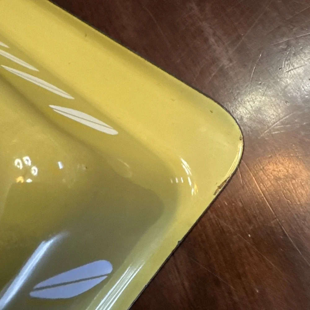 Cathrineholm Enamelware Lotus Baking Pan Green Lasanga Casserole Rectangular